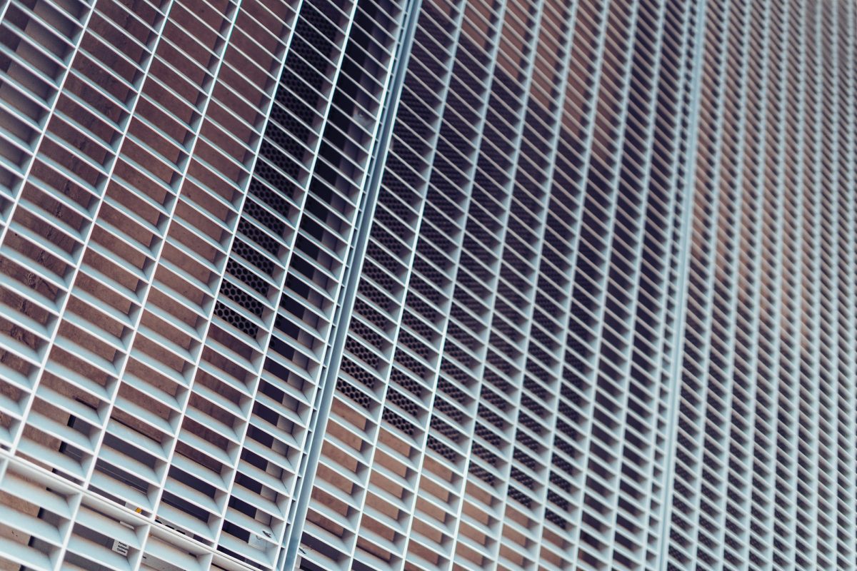 Gray metal grid background
